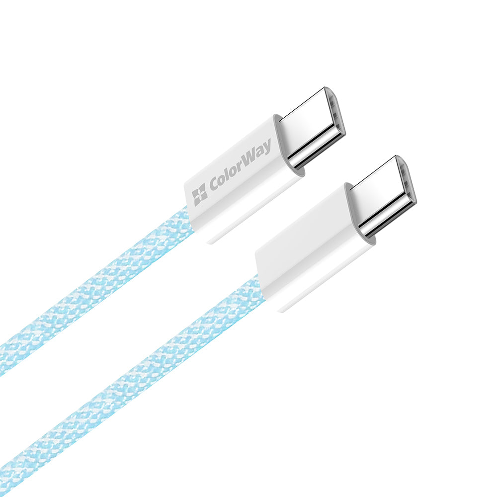 Cavo Dati e Ricarica USB-C - USB-C ColorWay CW-CBPDCC061, 60W, 1m, Blu
