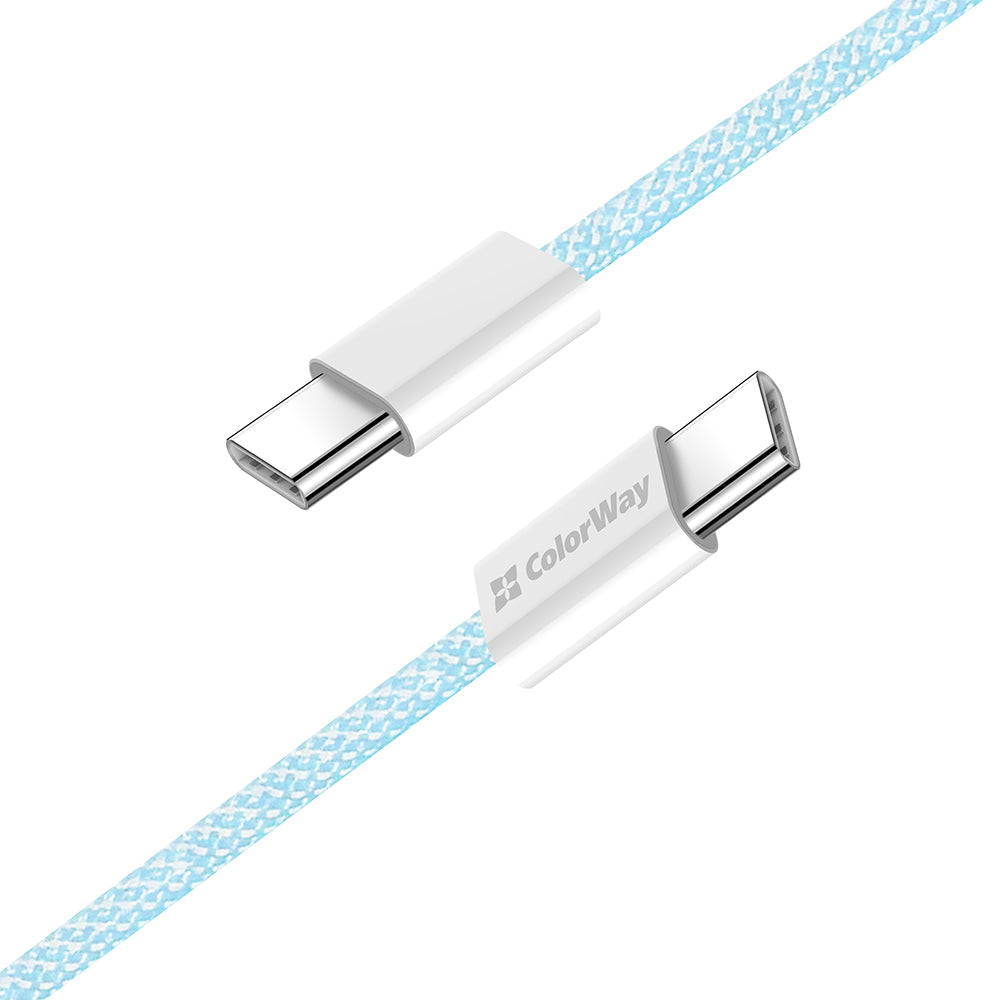 Cavo Dati e Ricarica USB-C - USB-C ColorWay CW-CBPDCC061, 60W, 1m, Blu