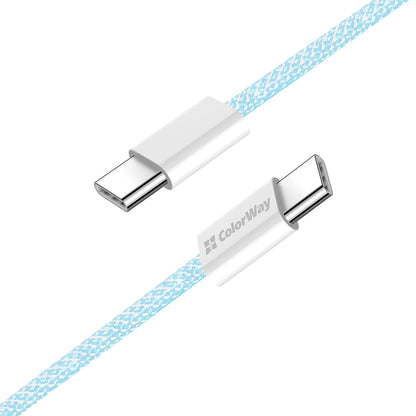 Cavo Dati e Ricarica USB-C - USB-C ColorWay CW-CBPDCC061, 60W, 1m, Blu