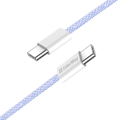 Cavo Dati e Ricarica USB-C - USB-C ColorWay CW-CBPDCC061, 60W, 1m, Viola