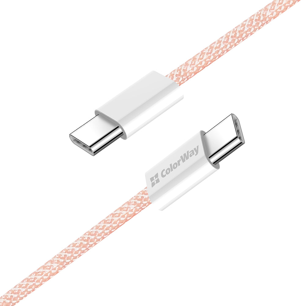 Cavo Dati e Ricarica USB-C - USB-C ColorWay CW-CBPDCC061, 60W, 1m, Rosa