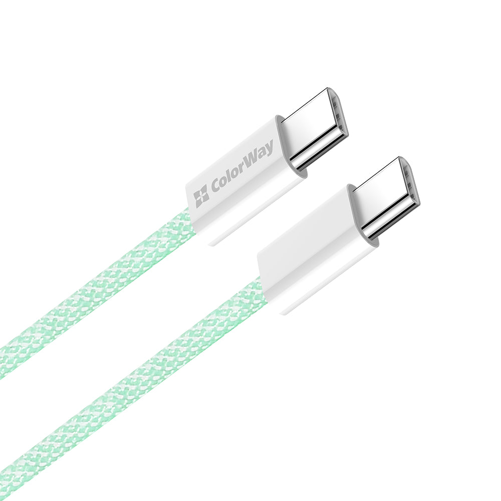 USB-C Data and Charging Cable - USB-C ColorWay CW-CBPDCC061, 60W, 1m, Green