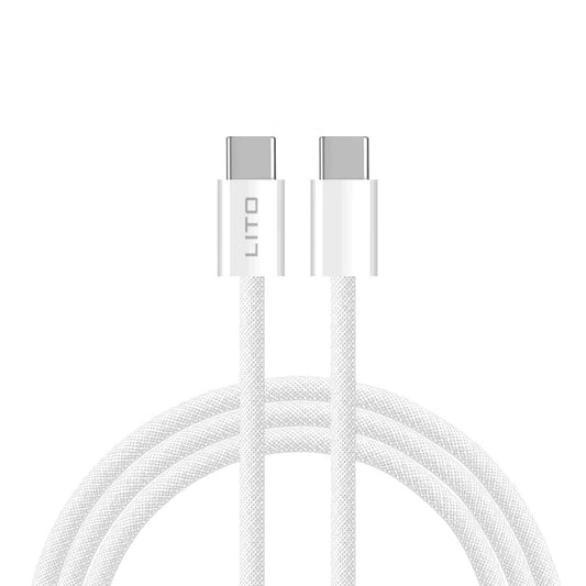Cavo Dati e Ricarica USB-C - USB-C Lito LD04CC, 60W, 1m, Bianco