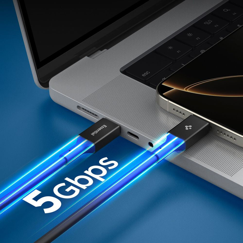 Cavo Dati e Ricarica USB-C - USB-C Spigen EB10020CC, 100W, 2m, Nero ACA09460
