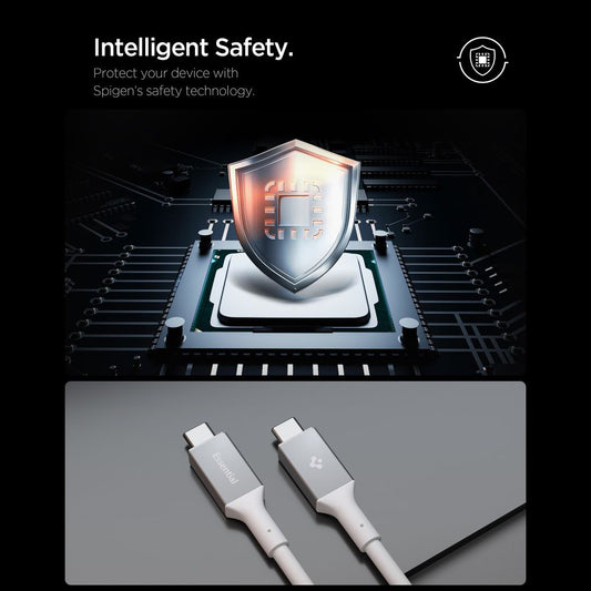 Cavo Dati e Ricarica USB-C - USB-C Spigen EB24012CC, 240W, 1.2m, Bianco