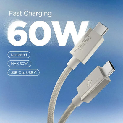 Cavo Dati e Ricarica USB-C - USB-C Spigen EB6015CC, 60W, 1,5m, Grigio Titanio ACA10419