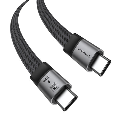 USB-C Data and Charging Cable - USB-C Techsuit ElysiumSync Pro CX1, 240W, 1m, Gray