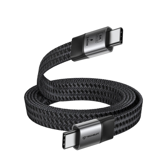 Cavo Dati e Ricarica USB-C - USB-C Techsuit ElysiumSync Pro CX1, 240W, 1m, Grigio