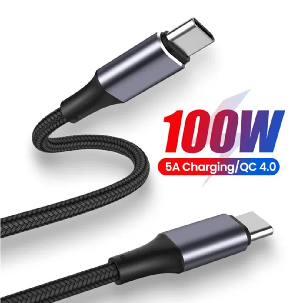 Cavo Dati e Ricarica USB-C - USB-C Techsuit PCB018, 100W, 1m, Nero
