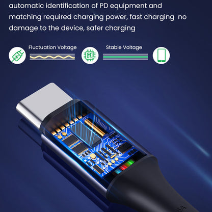 Cavo Dati e Ricarica USB-C - USB-C Techsuit PCB018, 100W, 1m, Nero