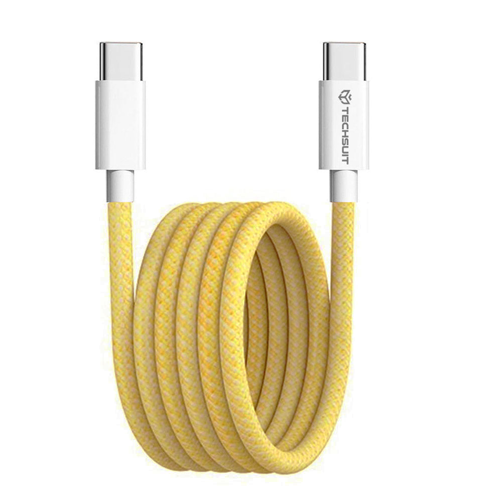 Cavo Dati e Ricarica USB-C - USB-C Techsuit PCB114D, 60W, 1m, Giallo