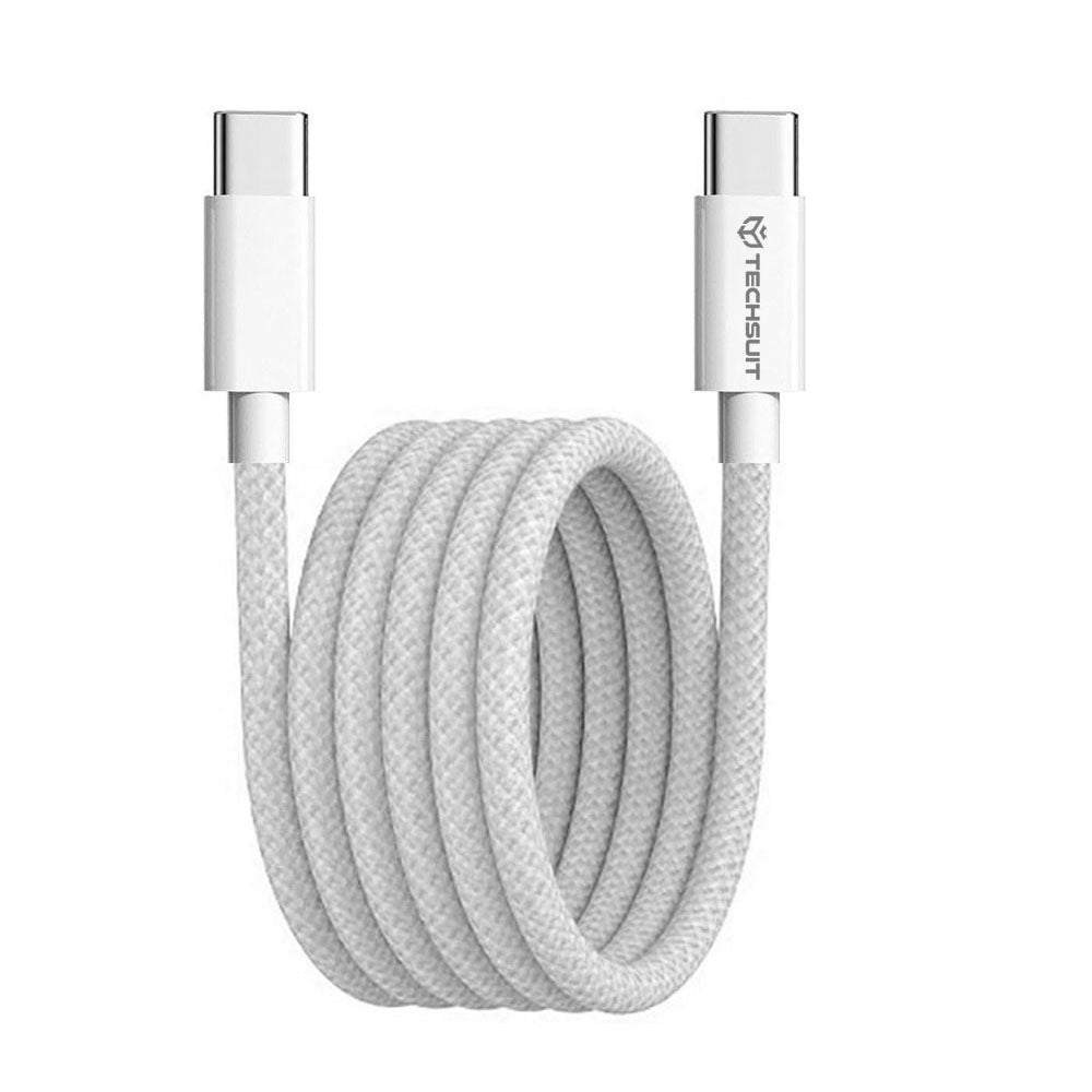 Cavo Dati e Ricarica USB-C - USB-C Techsuit PCB114D, 60W, 1m, Grigio