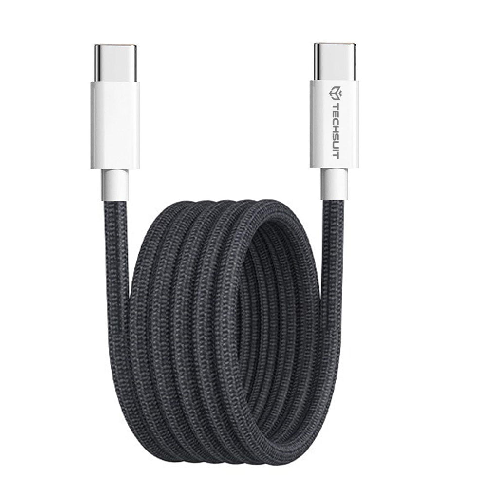 Cavo Dati e Ricarica USB-C - USB-C Techsuit PCB114D, 60W, 1m, Nero