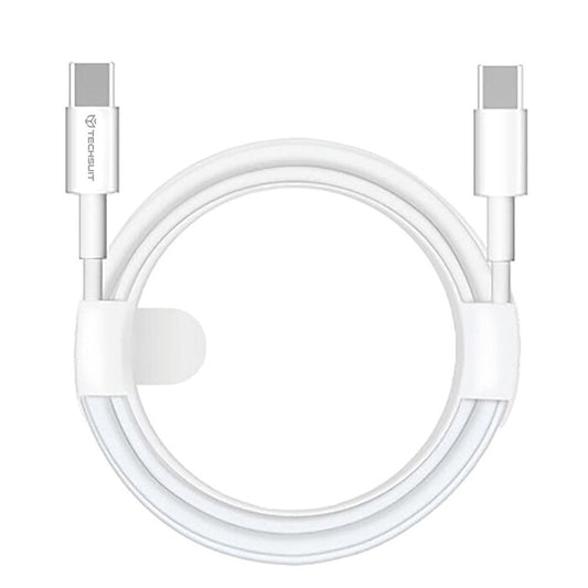 Cavo Dati e Ricarica USB-C - USB-C Techsuit PCB130, 60W, 1m, Bianco