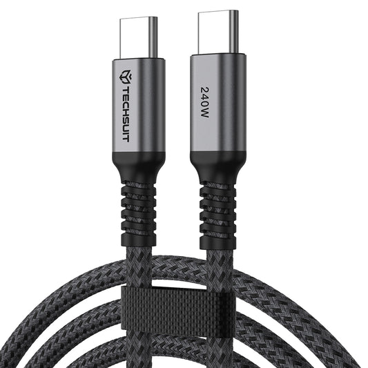 Cavo Dati e Ricarica USB-C - USB-C Techsuit TitanSync Pro CX2, 240W, 1m, Grigio