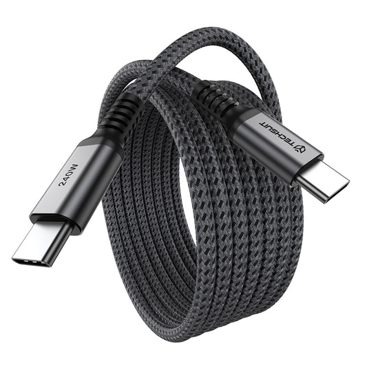 Cavo Dati e Ricarica USB-C - USB-C Techsuit TitanSync Pro CX2, 240W, 2m, Grigio