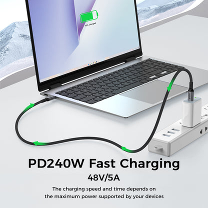 USB-C Data and Charging Cable - USB-C Techsuit TitanSync Pro CX2, 240W, 2m, Gray
