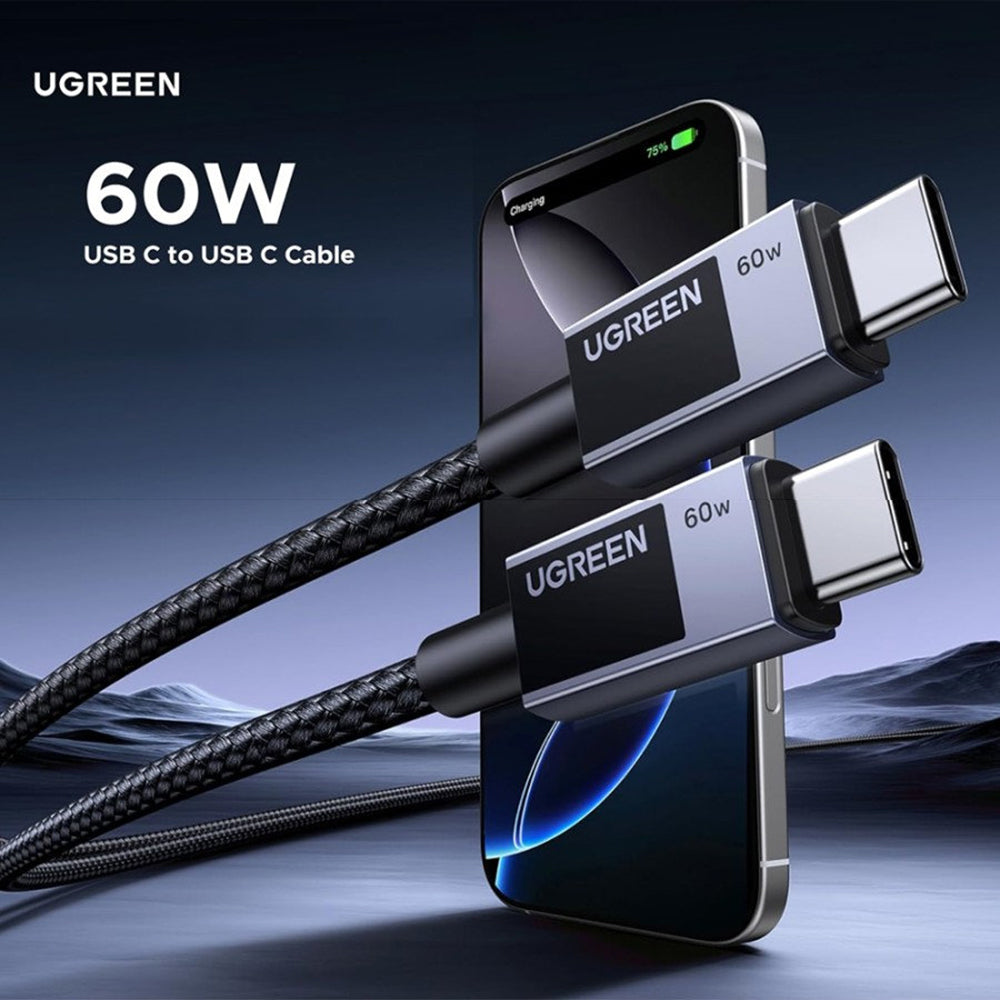 Cavo Dati e Ricarica USB-C - USB-C UGREEN L524, 60W, 1m, Grigio