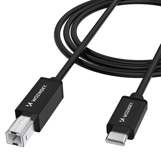 Cavo Stampante WZK WKDDY1S, USB-C - USB-B, 1m, Nero