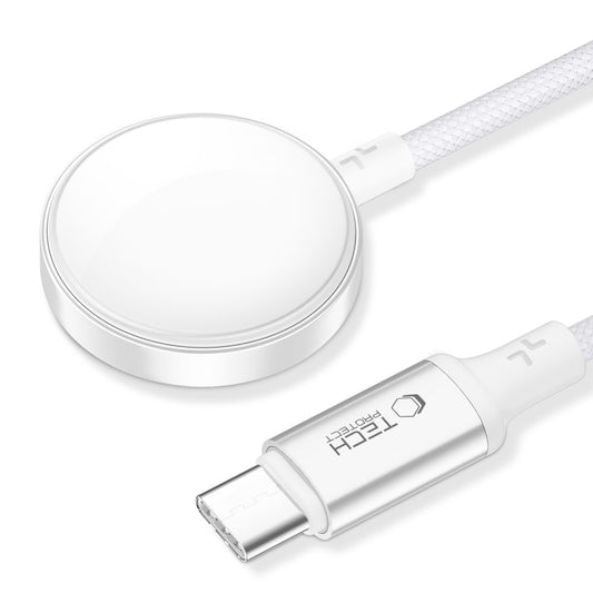 Cablu Incarcare Tech-Protect MC02 Ultraboost C pentru Apple Watch Series, Alb
