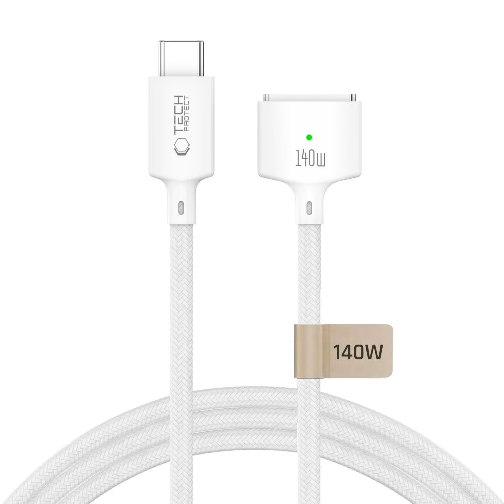 Cavo di Ricarica Tech-Protect MMC01 Ultraboost, USB-C - MagSafe 3, 140W, 3m, Bianco