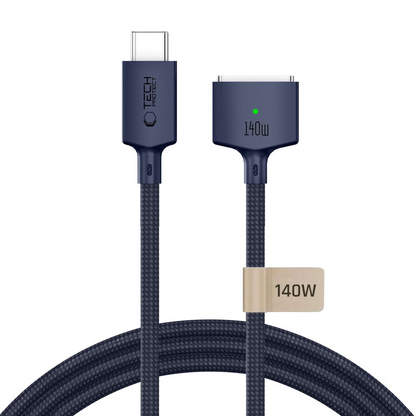 Cavo di Ricarica Tech-Protect MMC01 Ultraboost, USB-C - MagSafe 3, 140W, 3m, Blu Navy