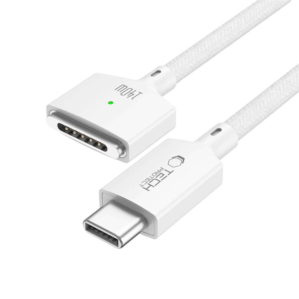 Cavo di Ricarica Tech-Protect MMC01 Ultraboost, USB-C - MagSafe 3, 140W, 3m, Bianco