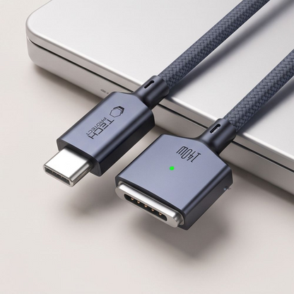 Cavo di Ricarica Tech-Protect MMC01 Ultraboost, USB-C - MagSafe 3, 140W, 3m, Blu Navy