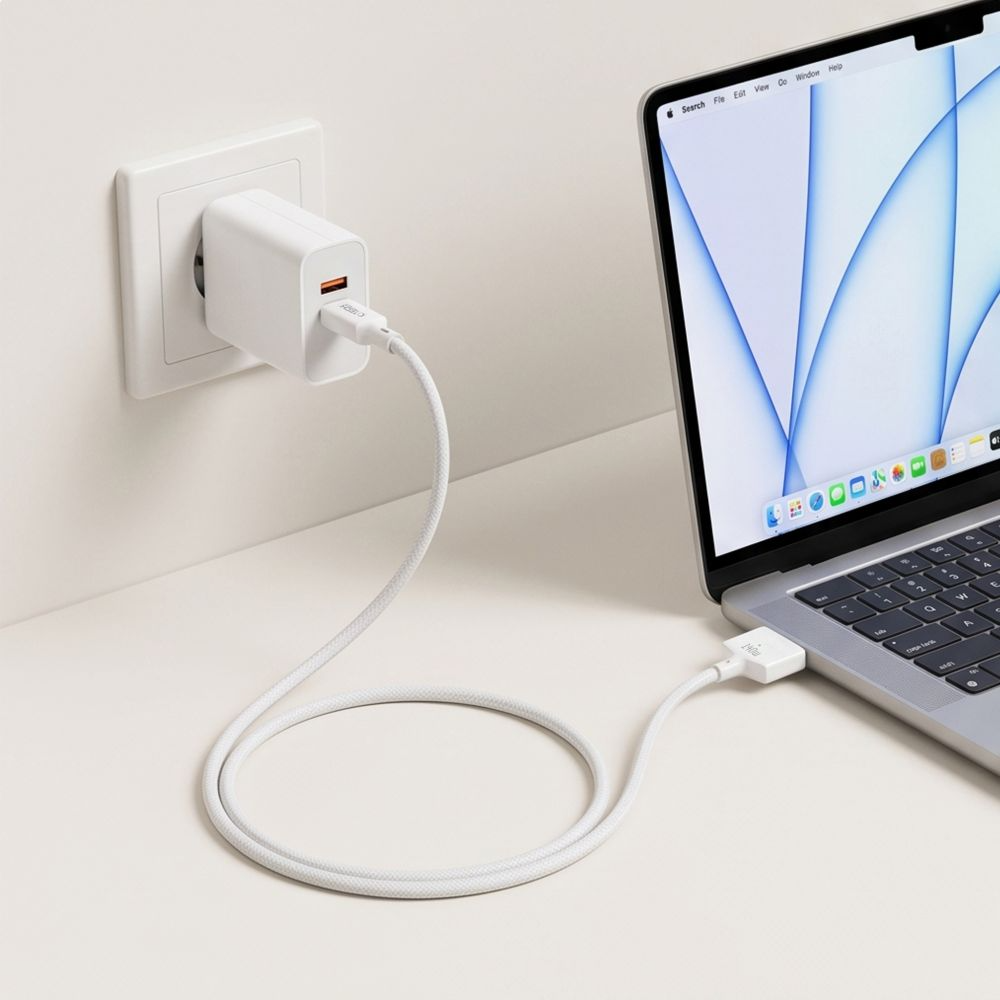 Cavo di Ricarica Tech-Protect MMC01 Ultraboost, USB-C - MagSafe 3, 140W, 3m, Bianco