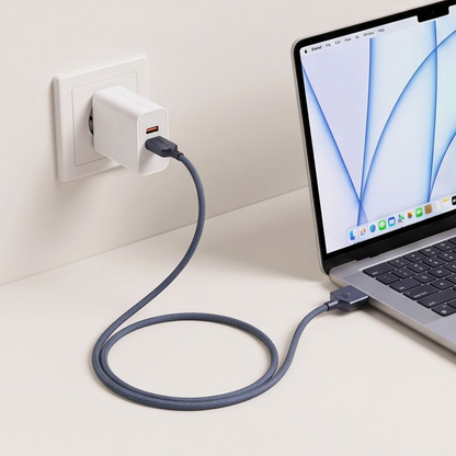 Cavo di Ricarica Tech-Protect MMC01 Ultraboost, USB-C - MagSafe 3, 140W, 3m, Blu Navy