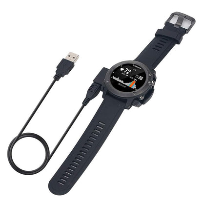 Cavo di Ricarica Techsuit TGC5 per Garmin Fenix 3 Sapphire / 3 HR / 3, USB-A, Nero