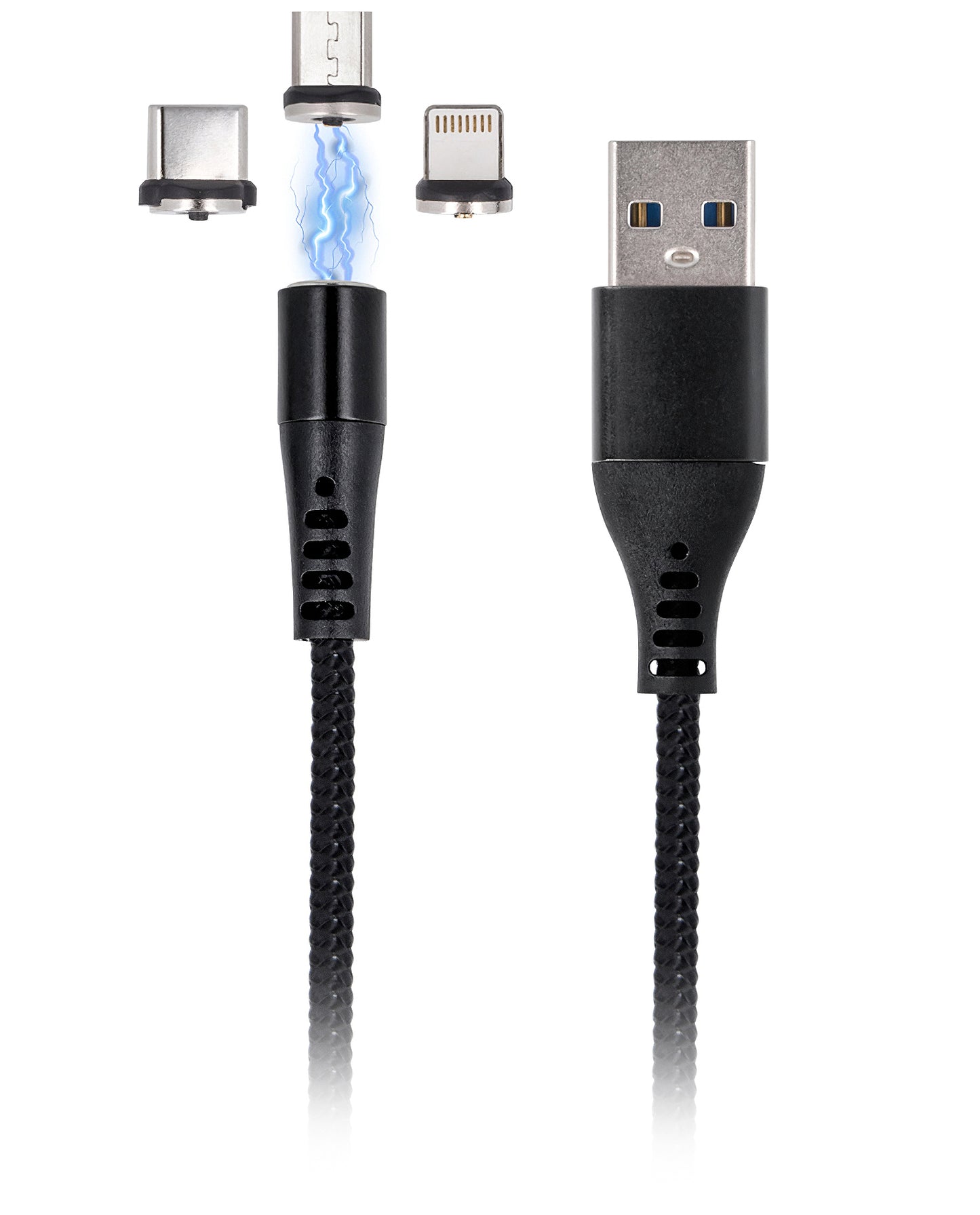 Cavo Dati e Ricarica USB-A - Lightning / microUSB / USB-C MaXlife MXUC-02-2 3in1, 18W, 1m, Nero