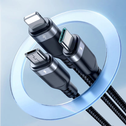 Cavo di Ricarica USB-A - Lightning / microUSB / USB-C Joyroom S-A18 3in1, 20W, 0.3m, Nero