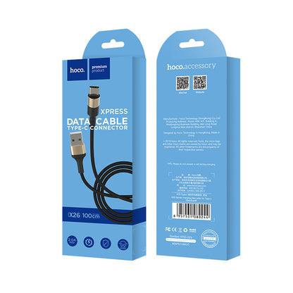 Cavo Dati e Ricarica USB-A - USB-C HOCO X26 Xpress, 18W, 1m, Dorato