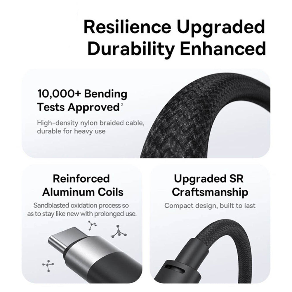 Cavo di Ricarica USB-A - Lightning / microUSB / USB-C Baseus StarSpeed 3in1, 20W, 0.6m, Nero P10319900111-00