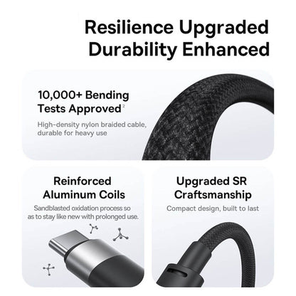 Cavo di Ricarica USB-A - Lightning / microUSB / USB-C Baseus StarSpeed 3in1, 20W, 0.6m, Nero P10319900111-00