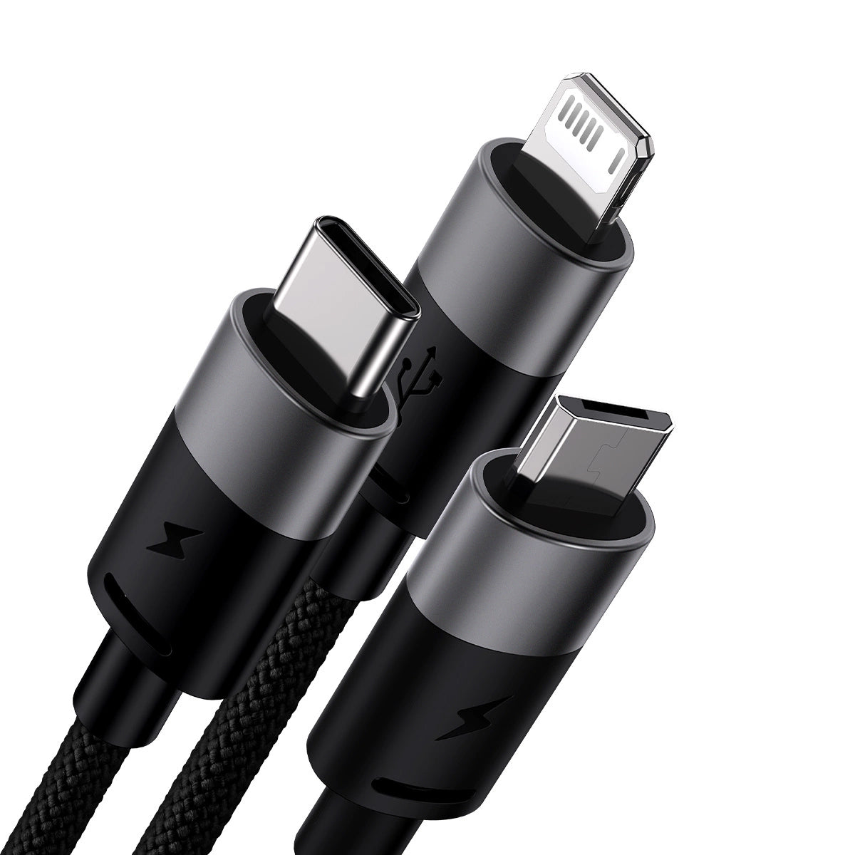 Cavo di ricarica USB-A - Lightning / microUSB / USB-C Baseus StarSpeed 3in1, 18W, 1,2 m, nero CAXS000001 CAXS000001 