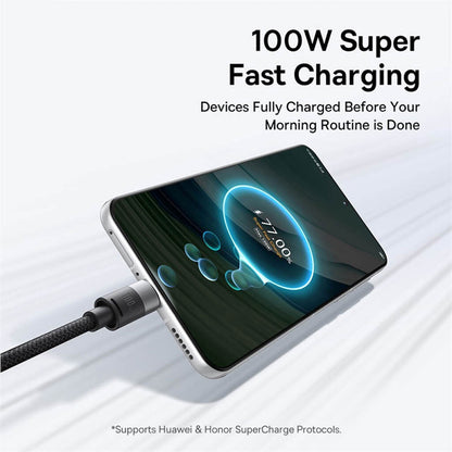 Cavo di Ricarica USB-A - Lightning / microUSB / USB-C Baseus StarSpeed 3in1, 20W, 0.6m, Nero P10319900111-00