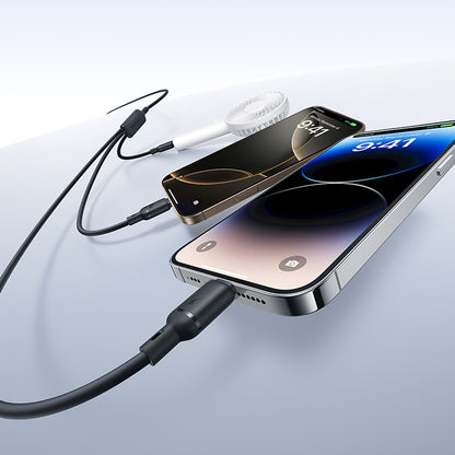 Cavo di Ricarica USB-A - Lightning / microUSB / USB-C Baseus Silky 3in1, 100W, 1.5m, Nero P10377705123-00
