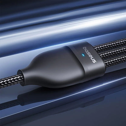 Cavo di Ricarica USB-A / USB-C - Lightning / 2 x USB-C Baseus Flash Series III 3in1, 100W, 1.5m, Nero P10377800U01-00