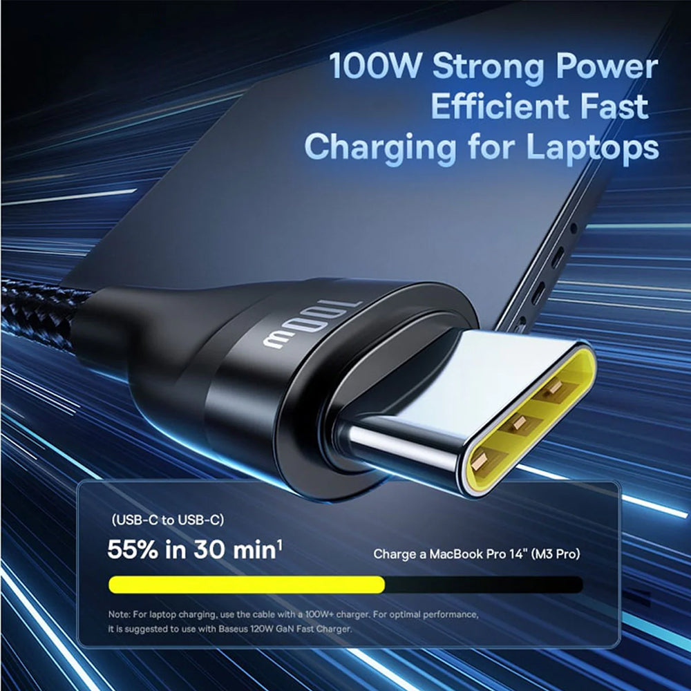 Cavo di Ricarica USB-A / USB-C - Lightning / 2 x USB-C Baseus Flash Series III 3in1, 100W, 1.5m, Nero P10377800U01-00