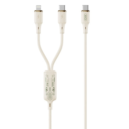 Cavo di ricarica USB-C - Lightning / USB-C XO Design NB-Q262 2in1, 100W, 1,2 m, Beige