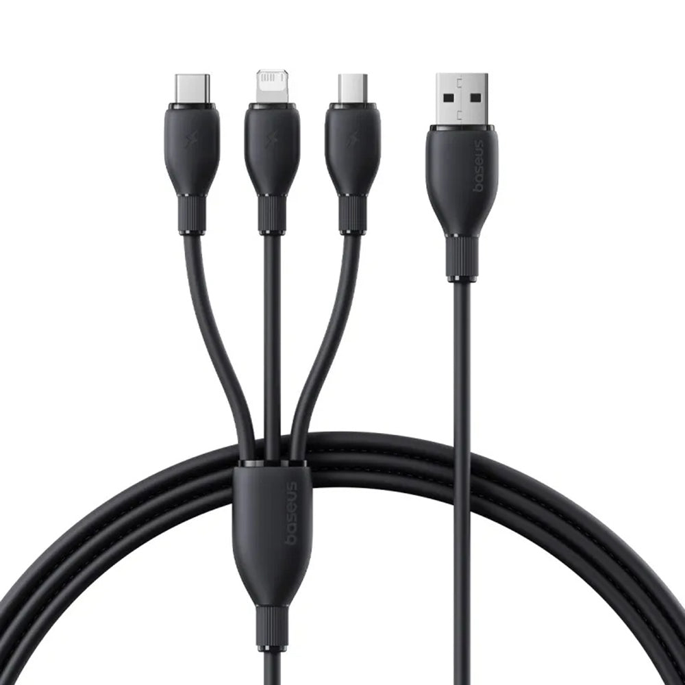 USB-C Charging Cable - Lightning / microUSB / USB-C Baseus Ultra Fast 3in1, 20W, 0.8m, Black P10377501111-00