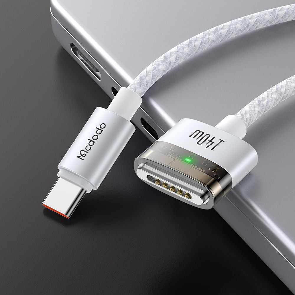 Cavo di Ricarica McDodo CA-2071, USB-C - MagSafe 3, 140W, 2m, Bianco