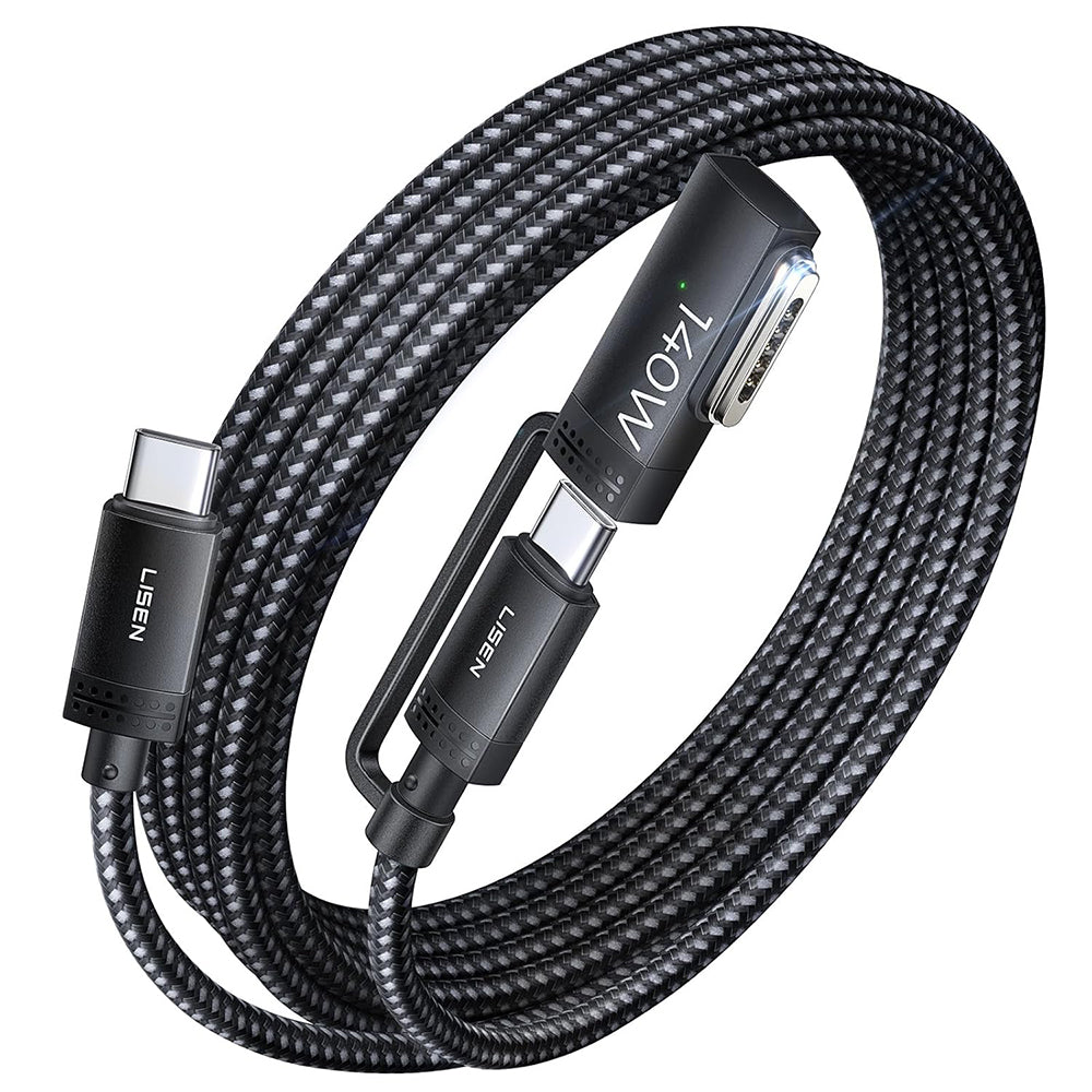 Cavo di ricarica USB-C - USB-C / MagSafe 3 Lisen, 140W, 2m, Grigio YL0124070021