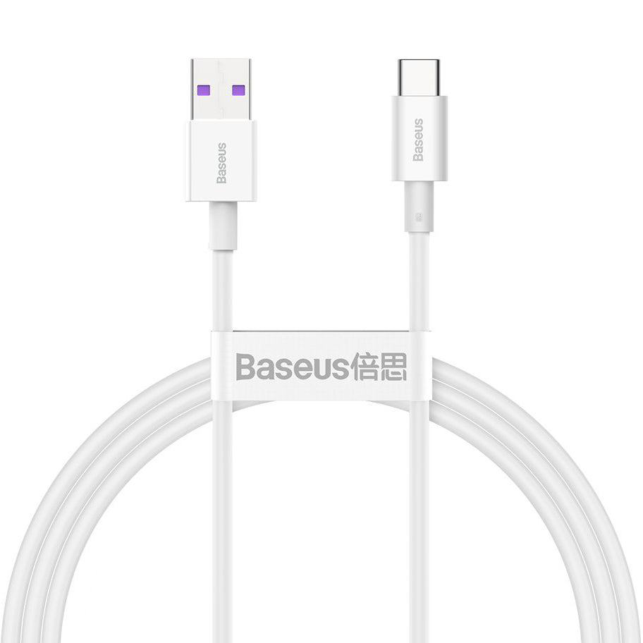 Cavo dati e ricarica USB-A - USB-C Baseus Serie Superior, 66W, 1m, bianco CATYS-02