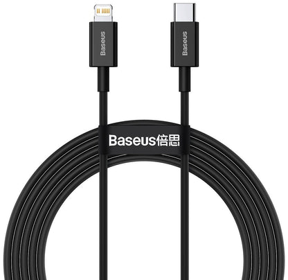 Cavo dati e ricarica USB-C - Lightning Baseus Serie Superiore, 20W, 2m, nero CATLYS-C01