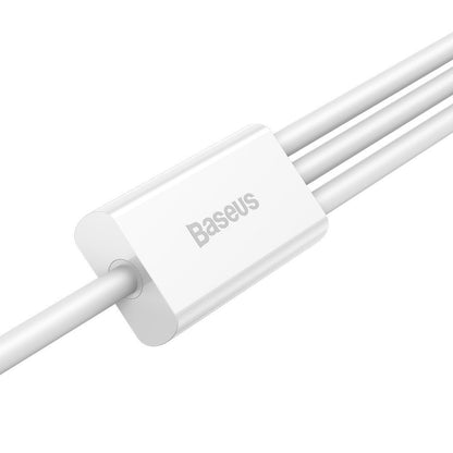 Cavo di ricarica USB-A - Lightning / microUSB / USB-C Serie Baseus Superior 3in1, 20W, 1,2 m, bianco CAMLTYS-02 