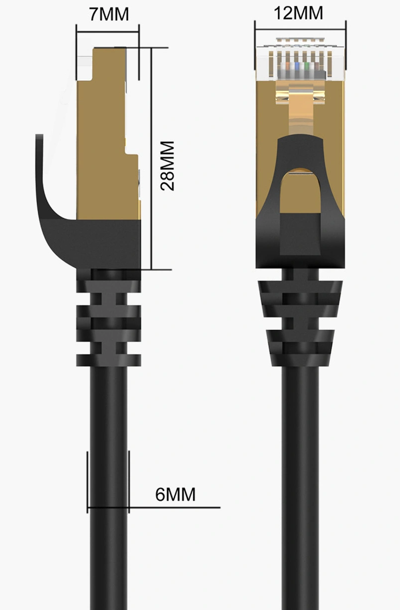 Cavo di Rete Orico PUG-C7, UTP, Cat7, 3m, Nero