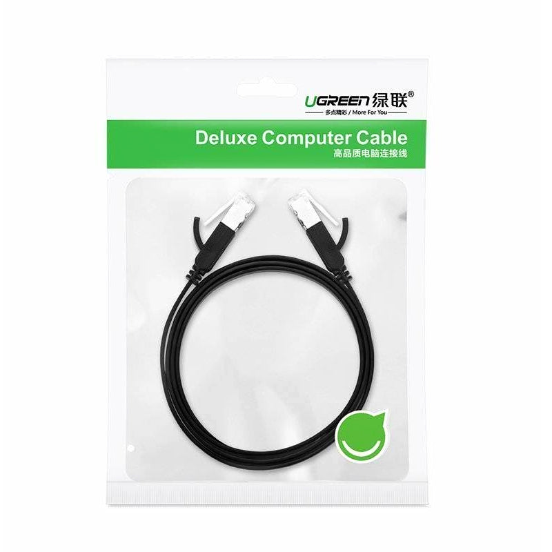 UGREEN Cavo di rete NW101 piatto, UTP, Cat6, 1m, nero 